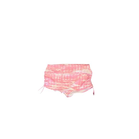 PINK Victoria's Secret Swim Shorts Womens Medium Pink White Daisy Tie Dye - Picture 3 of 6